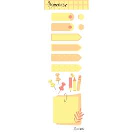 

Journal sticky, stiker jurnal harian, stiker note, stiker hiasan catatan, stiker kawaii