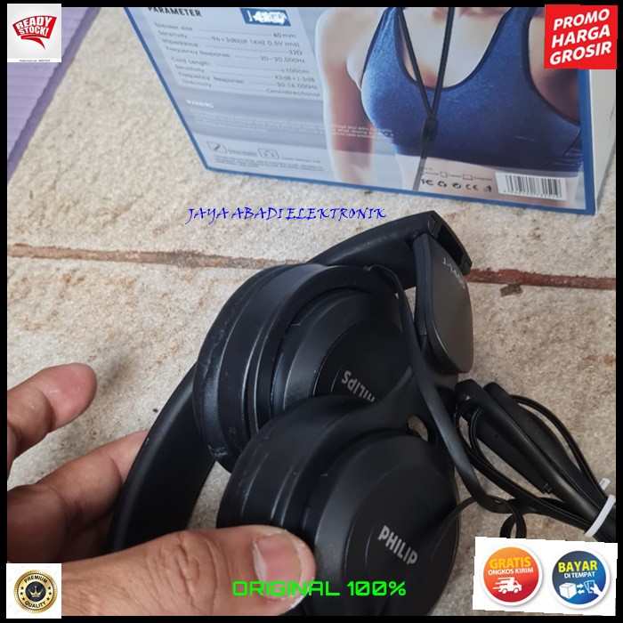 J390 ORIGINAL PHILIPS BANDO HEADPHONE HEADSET STEREO EARPHONE IN EAR 3.5 MM DOBEL BASS HANDSFREE DOUBLE BAS EARPOD SUPER HF SUPER PREMIUM MIC KABEL MUSIK CALL NELPON HP AUDIO SOUND SUARA VOKAL KARAOKE WIRED HEADPHONES HIFI J390  Headphone Headset Bando Ph