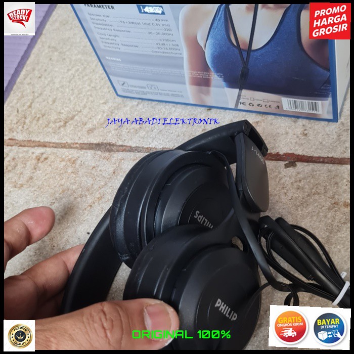 J390 ORIGINAL PHILIPS BANDO HEADPHONE HEADSET STEREO EARPHONE IN EAR 3.5 MM DOBEL BASS HANDSFREE DOUBLE BAS EARPOD SUPER HF SUPER PREMIUM MIC KABEL MUSIK CALL NELPON HP AUDIO SOUND SUARA VOKAL KARAOKE WIRED HEADPHONES HIFI J390  Headphone Headset Bando Ph