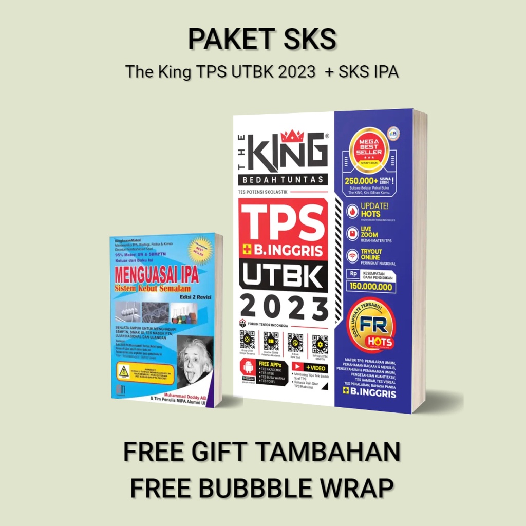 The King SBMPTN 2023 The KING SBMPTN SAINTEK 2023 THE KING SBMPTN SOSHUM 2023 THE KING TPS UTBK 2023 BUKU SBMPTN 2023-TPS 2023+ SKS IPA