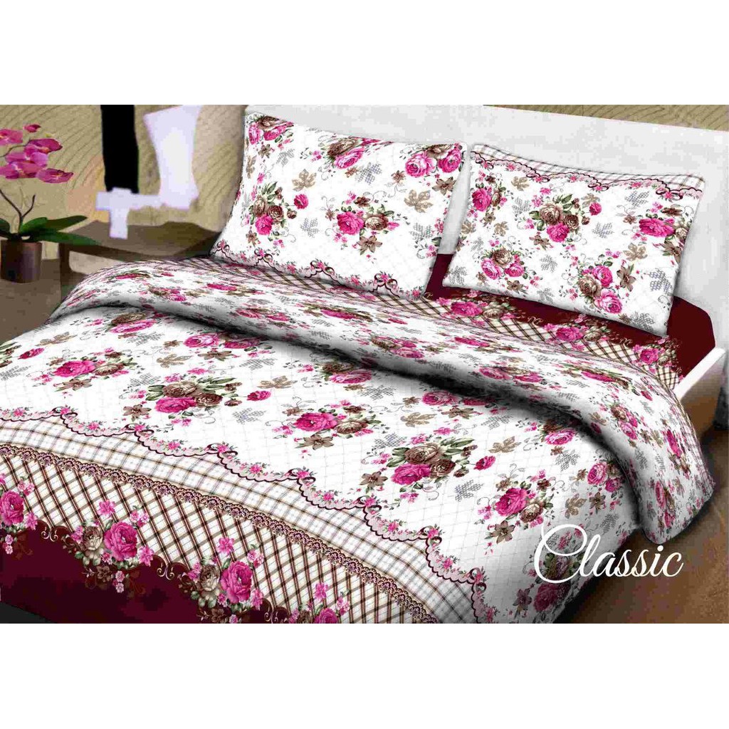 Belladona - Sprei 2in1 Sorong (120x200) CVC Terlaris motif Classic