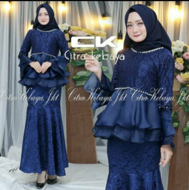 Realpic Stelan Kebaya Sabyan (Brukat Organza) + rok duyung Jaquard Original Butik