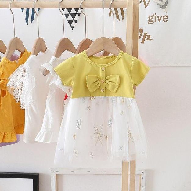 PROMO PAKAIAN BAYI PEREMPUAN // DRESS BAYI PITA / BAJU BAYI PEREMPUAN LUCU IMPORT TILE TUTU TERBAIK
