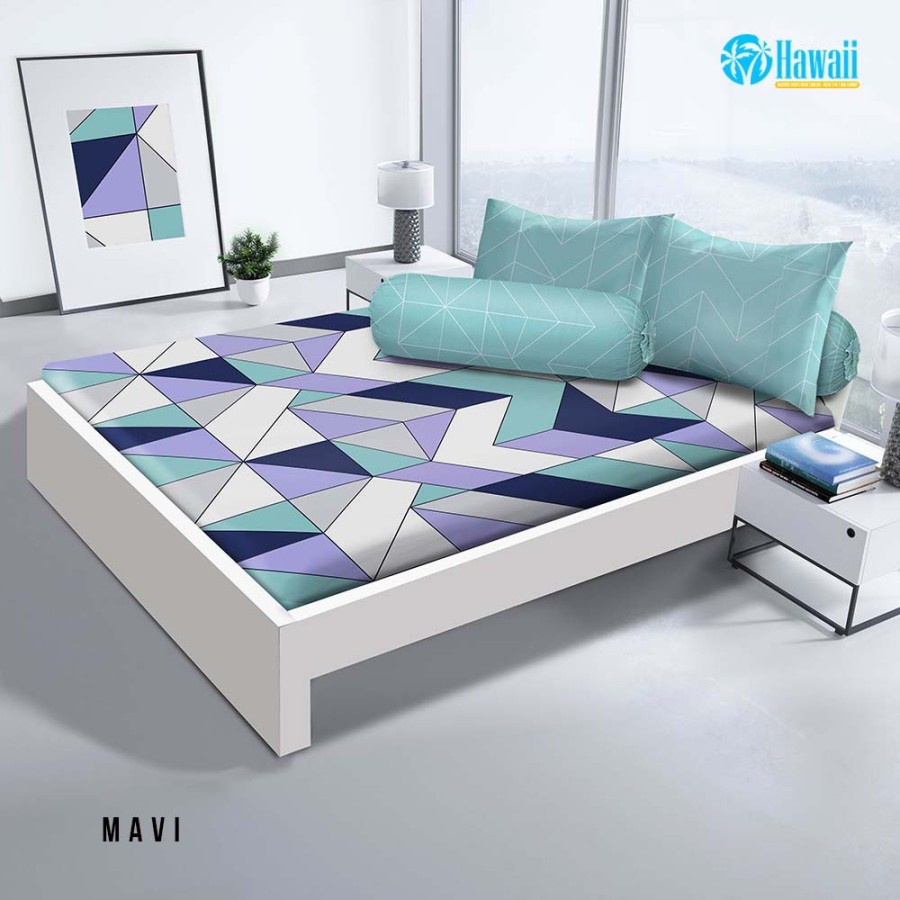 RC HAWAII MYLOVE SPREI MINIMALIS KING 160X200 MOTIF MOZA ADORA VICELLI KALUNA SEA NAUTICAL