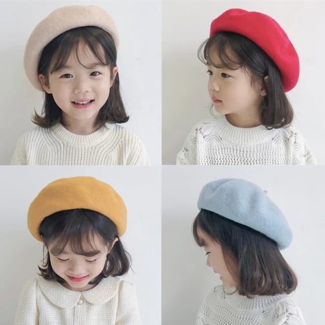 TOPI BARET ANAK PEREMPUAN KOREA KEKINIAN BERET CAPS BAYI KIDS LUCU TERBARU IMPORT J1