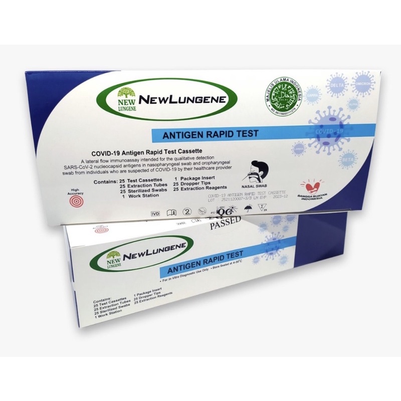Jual NewLungene Biru OMICRON (AKD) Rapid Test Swab Antigen COVID19