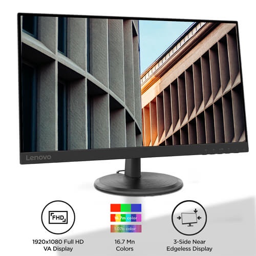 Monitor LENOVO 27 INCH D27-40 FullHD 1080p 75hz Port HDMI / VGA