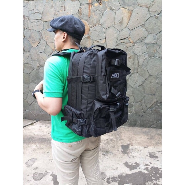 Tas Punggung Hitam BRIMOB Ransel Warna Hitam TNI POLRI ARMY