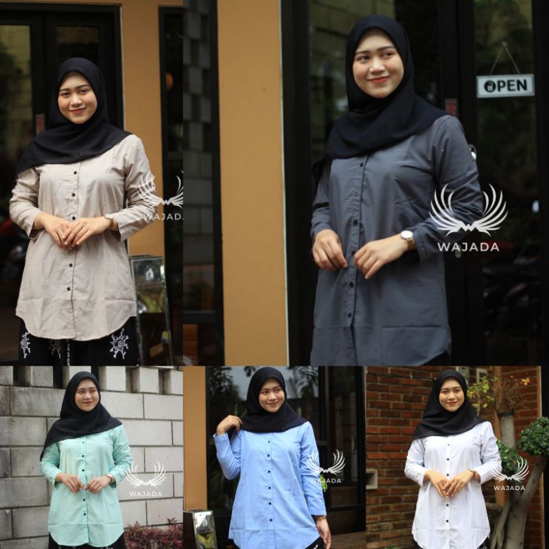 Kemeja tunik polos terkini | kemeja tunik polos 1 | foto asli | kemeja tunik santriwati | kemeja tunik | tunik | ATASAN SANTRI PUTRI/ ATASAN SANTRI WAJADA SETELAN AQIL / KOKO SANTRIWATI