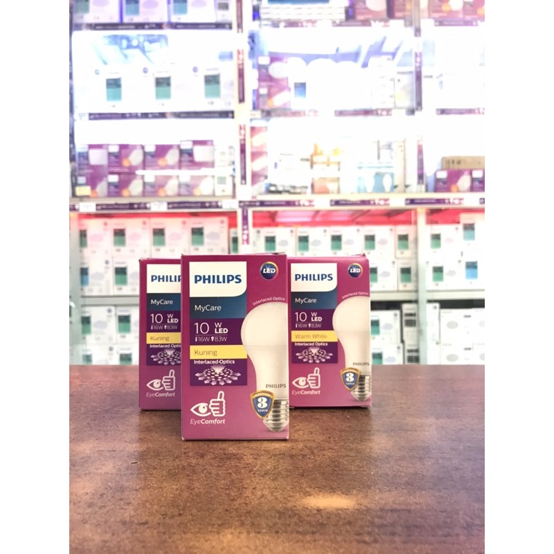 LAMPU LED PHILIPS 10watt / LAMPU PHILIPS LED WARNA KUNING / LED BULB 10 watt WARM WHITE