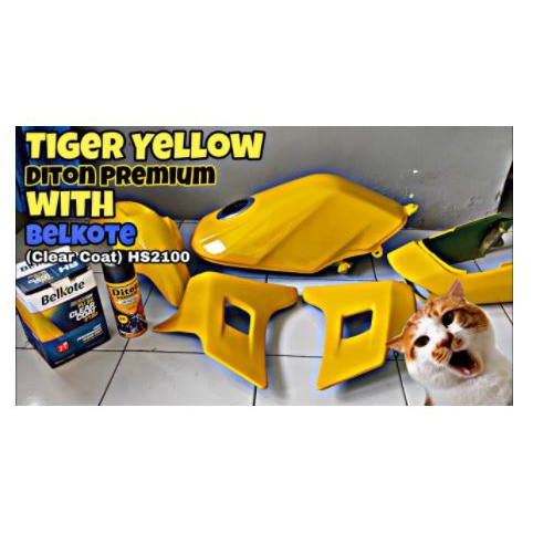 Pilox Diton Premium TIGER YELLOW 9425 400ml Warna Kuning Cerah Solid Lemon Yelow Sepeda Motor Mobil