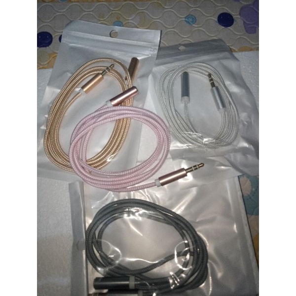 Kabel jack Earphone audio Extension cabel/sambungan aux panjang 1meter