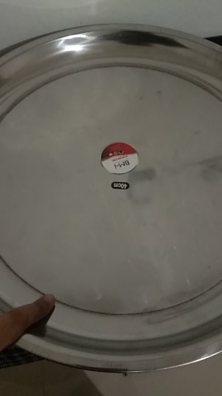 Nampan Bulat Stainless Steel 40 Cm