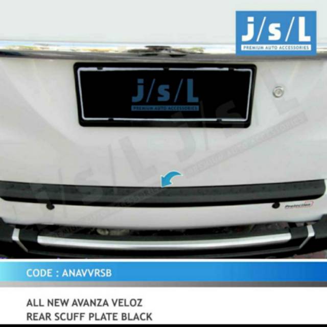 Sillplate belakang all new Avanza Veloz rear scuff plate black jsl