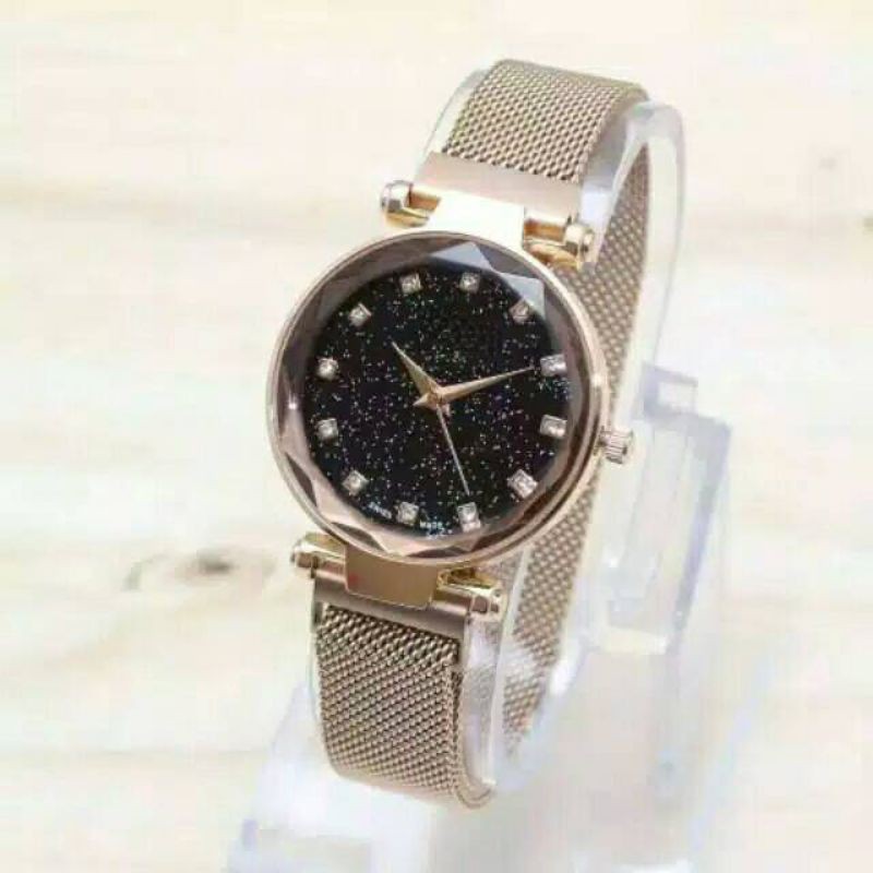 jam tangan Wanita Diyoor Magnetic Murah Permata  D728 READY BISA COD