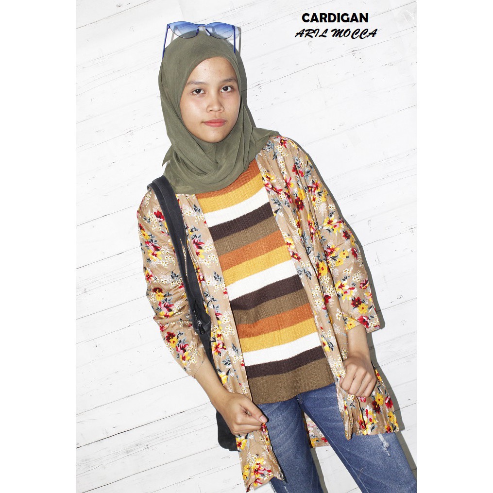 FORTGLASS KARDIGAN APRIL OUTER CARDI MOTIF BUNGA MONALISA PAKAIAN WANITA