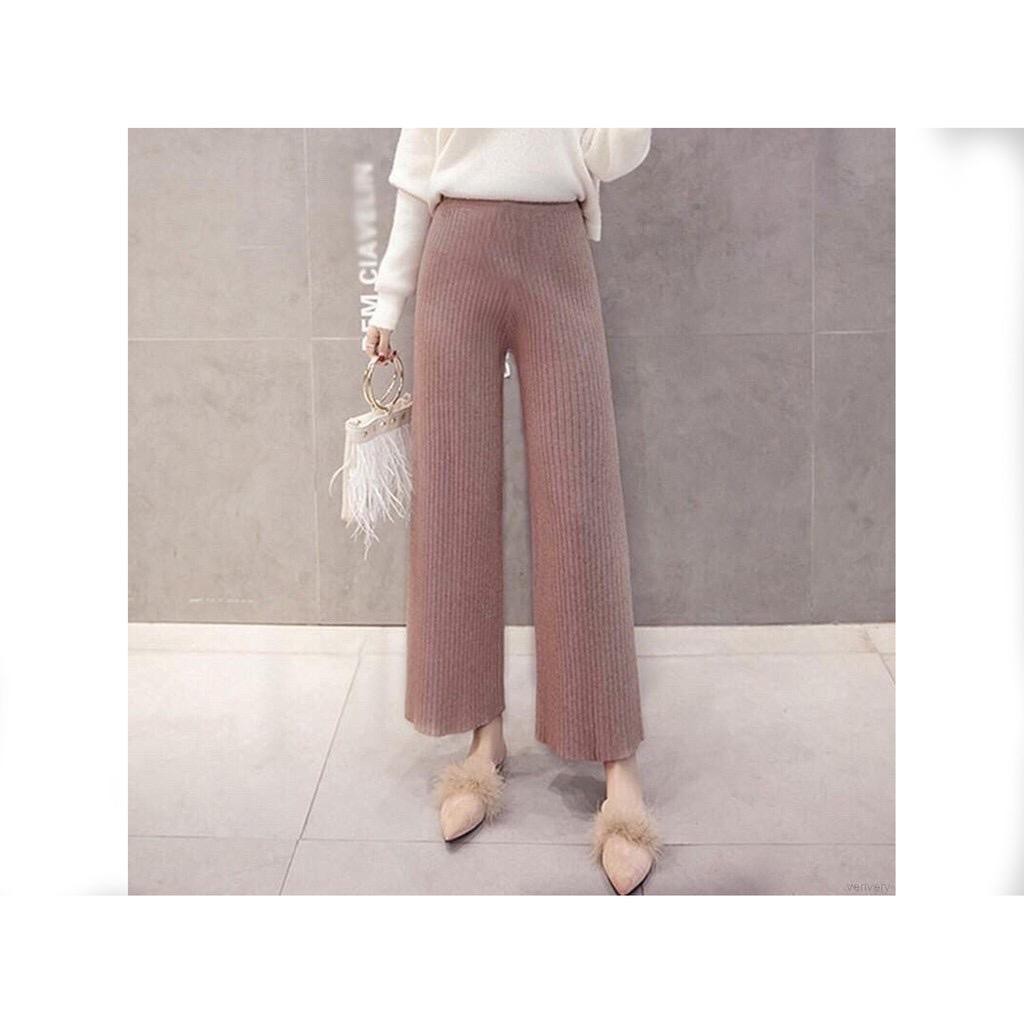 1KG MUAT 4PCS | CELANA KULOT RAJUT PREMIUM KNIT PANTS HITS OOTD SELEBGRAM FASHION GROSIR MURAH