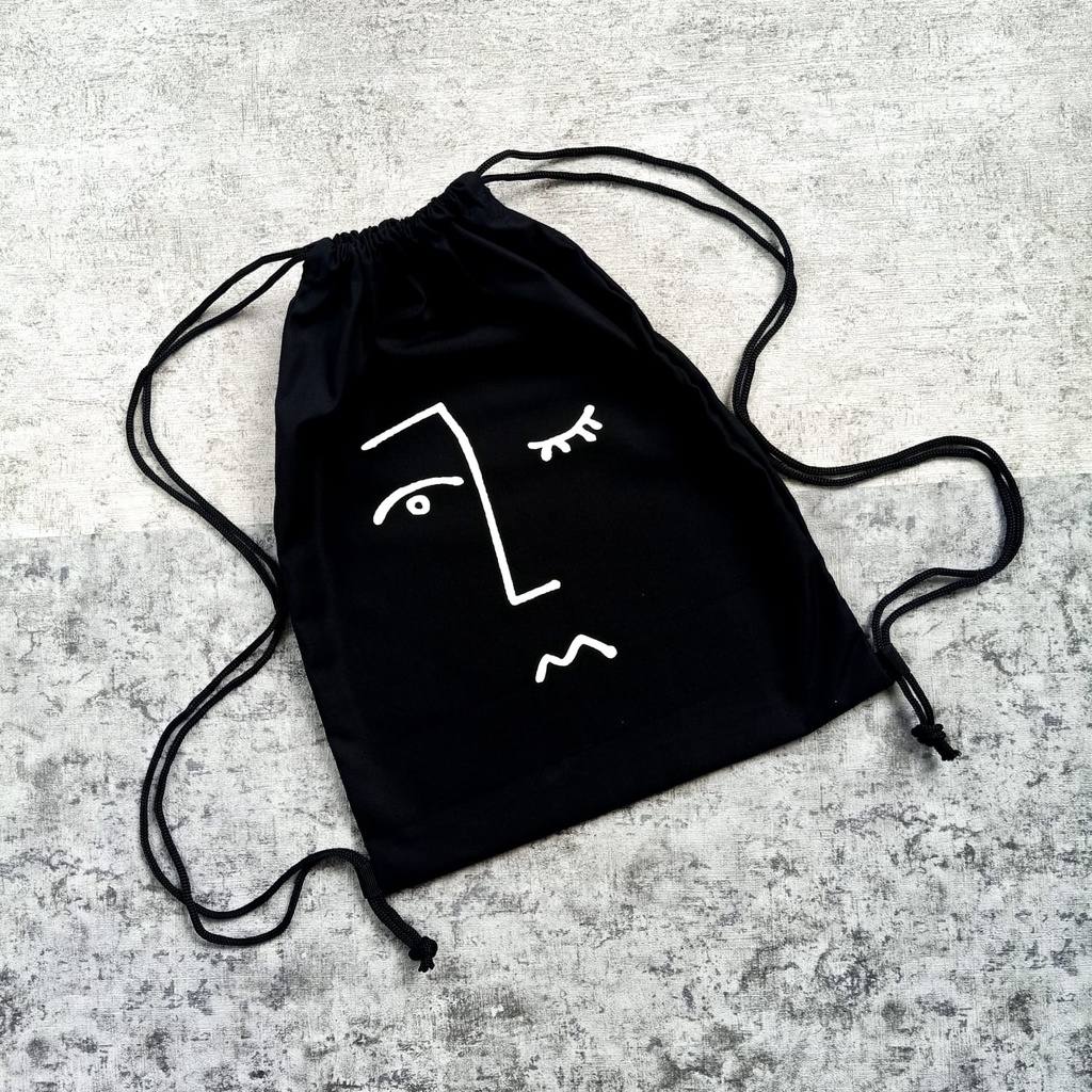 STRING BAG TAS SERUT SABLON GENIT bahan drill halus | kIIYOOMII |