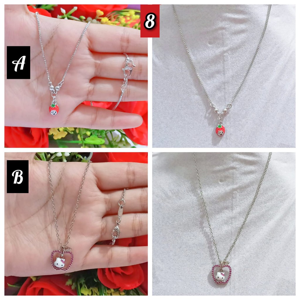 Kalung Anak Hello Kitty gold silver (COD)