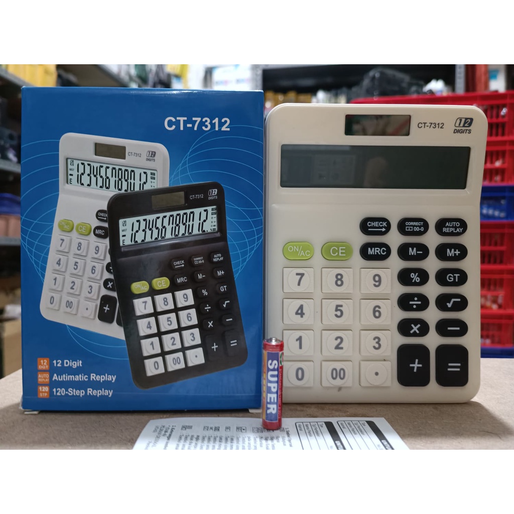 

KALKULATOR CT 7312 CHECK AND CORRECT KALKULATOR SAKU POCKET - KALKULATOR PASAR KALKULATOR MEJA DAGANG