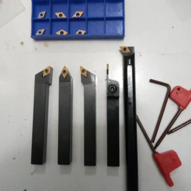 holder bubut 1212. holder bubut bv20 set dan insert carbide
