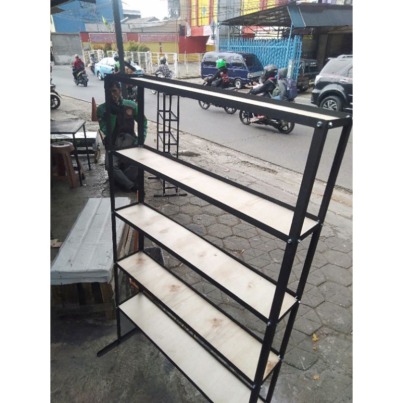 RAK IKAN hias/cupang/channa 5 SUSUN 100X17X150 (READY)