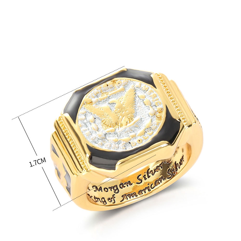 Cincin Bahan Stainless Steel Warna Silver Gold Untuk Pria