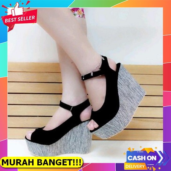 Wedges Wanita Weges 2021 Wejes Kekinian Terbaru Kondangan Import Murah Wejges Cewek 2022 Sendal Cafa