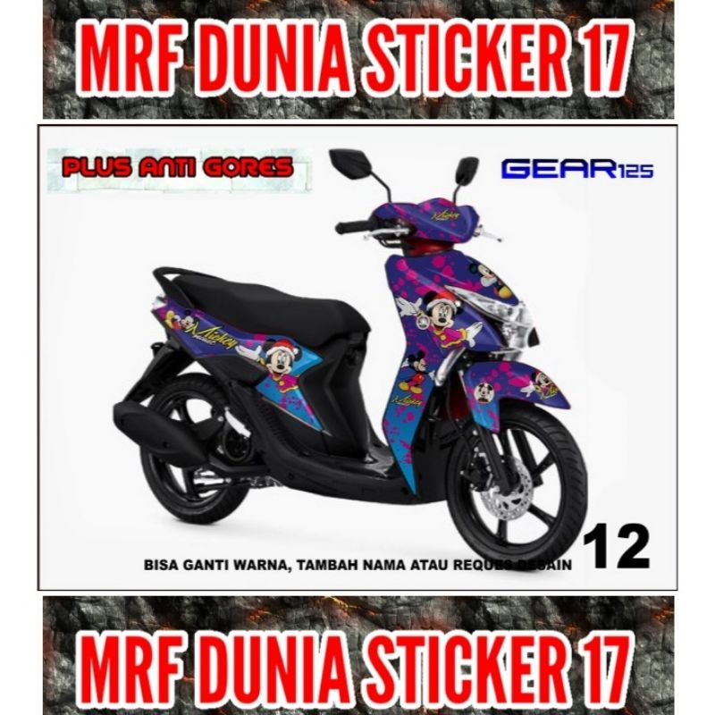 Sticker decal Yamaha Gear 125 Full Body Striping Motor Yamaha Gear 125 Sticker  Yamaha Gear 125 Deca