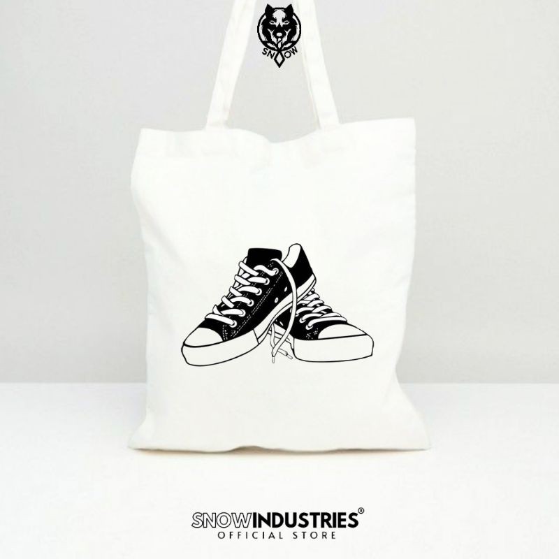 Tote Bag Wanita Pria Kanvas Premium Converse