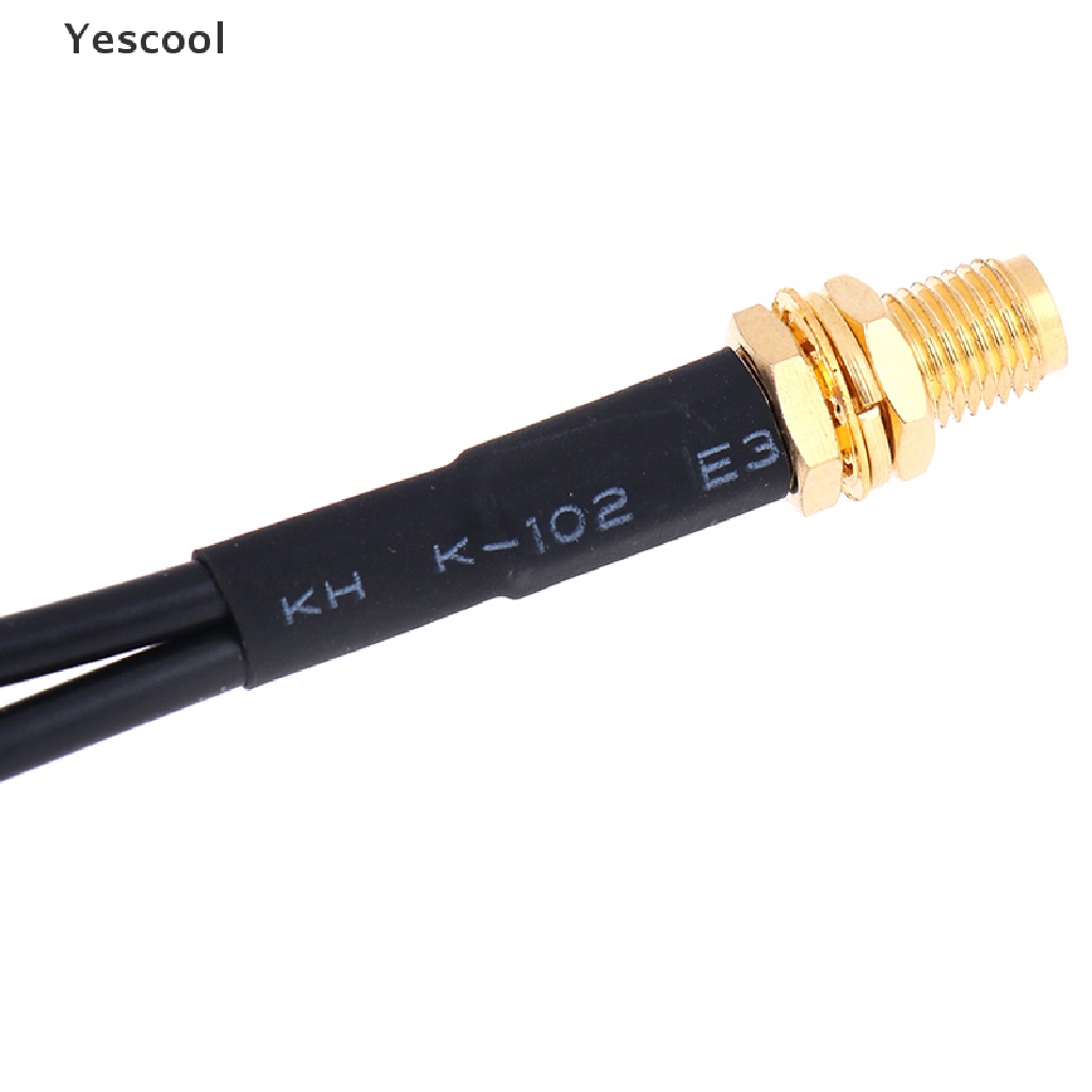 Yescool Kabel splitter y sma female Ke 2 x ts9 male Panjang 15cm rg174