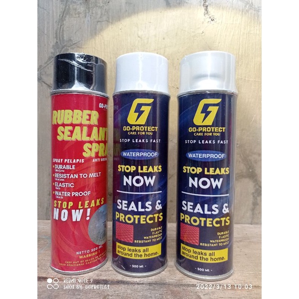 SPRAY ANTI BOCOR / RUBEER SEALANT untuk atap, Genteng, Asbes, Talang Air, Tembok Retak.