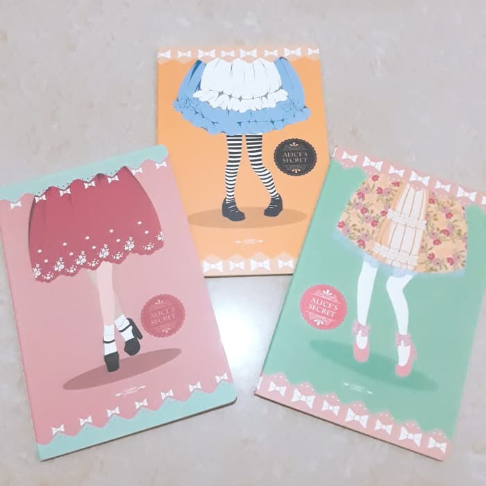 

Produk Unggulan Buku Tulis Alice's Secret Lucu/ Notebook Lolita Dress Cute Girl Kawaii Promo