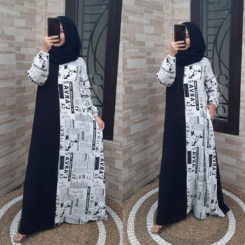 TERMURAH GAMIS KORAN LARVA VIRAL HOME DRESS WANITA REMAJA