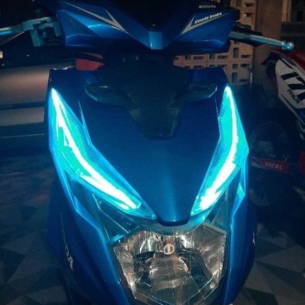 LED alis eagle eyes drl motor led alis motor mobil warna 12volt model pipih bukan bulat Panjang 30 Cm-1