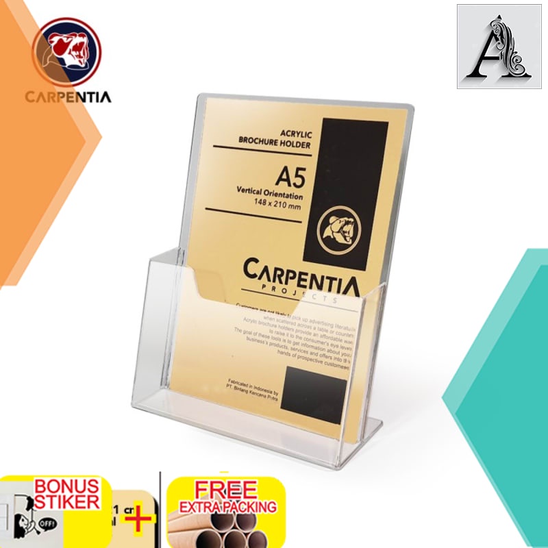 

Terlaris Brochure Holder Acrylic/Tempat Brosur Akrilik - A5 - Tipe A Bening