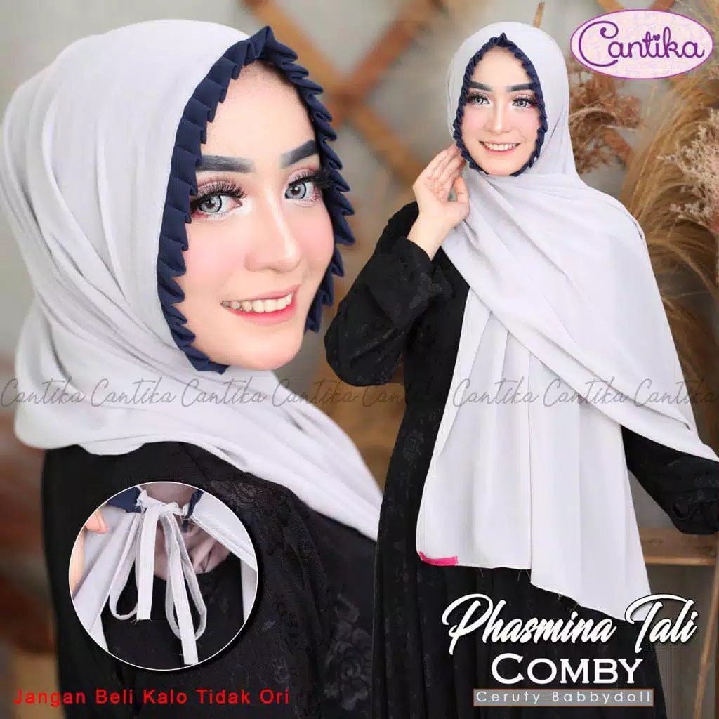 Alny Hijab - Pashmina Lipit Tali kcb Comby Diamond Italiano