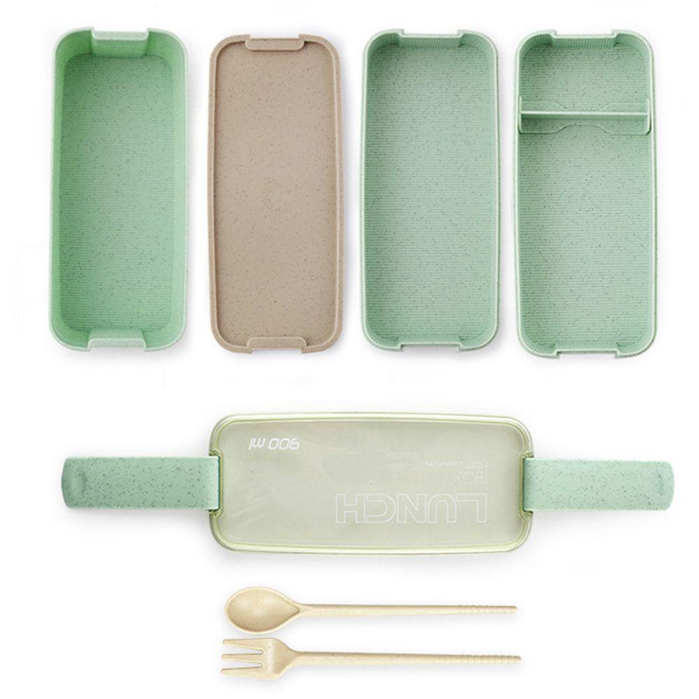 Solighter Set Kotak Makan Siang Bento Model 3 Lapis Untuk Kantor