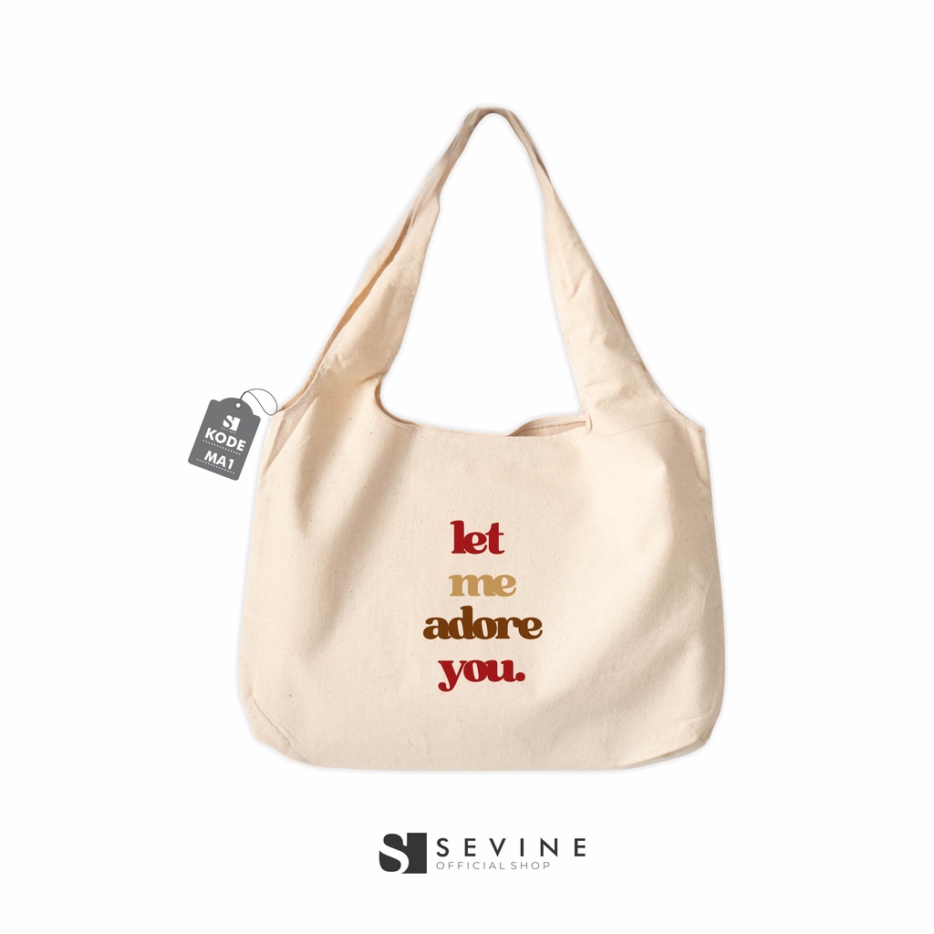 Sevine Tote Bag Kanvas Bonnie Tas Wanita Kuliah Fashion Laptop Totebag Quotes Motivation Aesthetic Vintage Pastel - MA