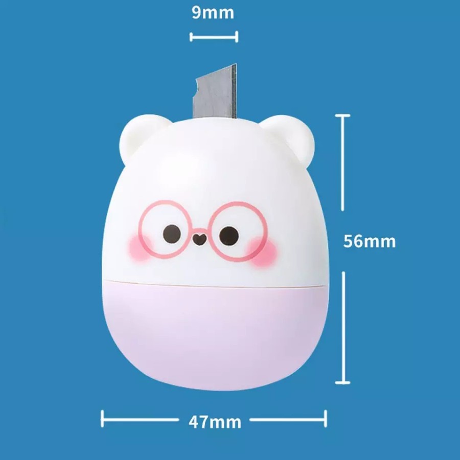 Roller Stamp BEAR 2 in 1 Cutter Stempel Pelindung data Alamat stampel