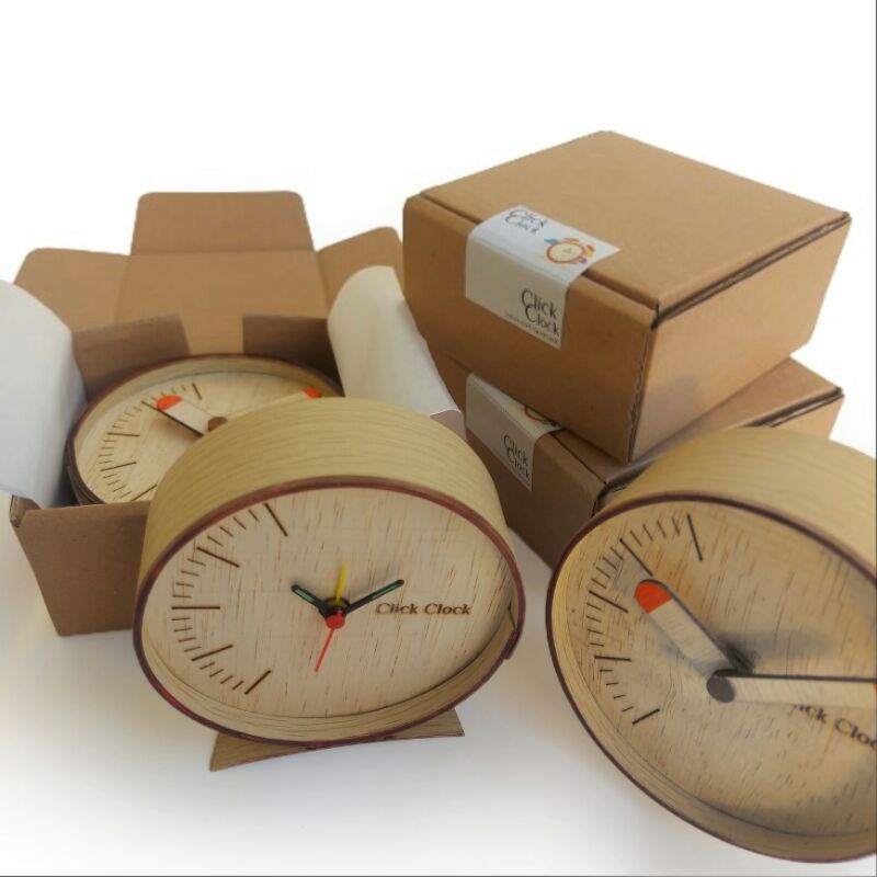 CLICK CLOCK Jam meja kayu | Dekorasi aesthetic
