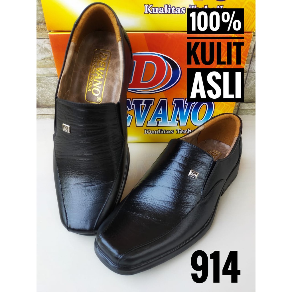 Sepatu DEVANO 914 kantor Pantofel kickers kulit asli pria dinas kerja murah