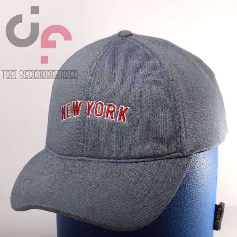 Topi Cap merk Zara logo New York warna biru , Prelove Bekas Second Original