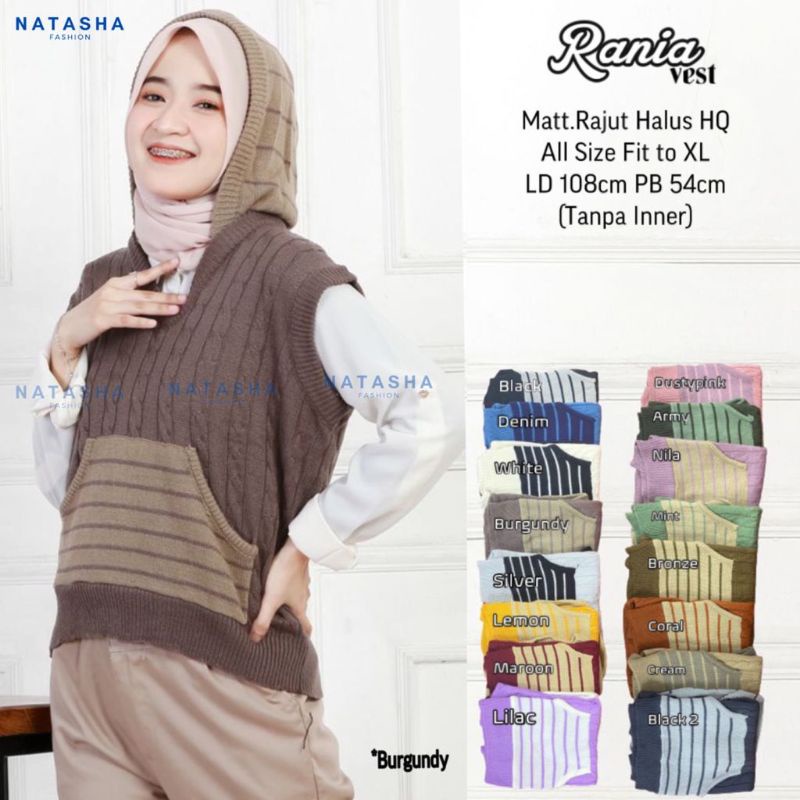 Rania Vest By NATASHA | Sweater Rajut | Cardigan Rajut | Rompi Rajut