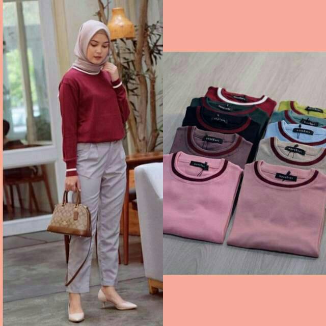 Atasan sweater puler halus