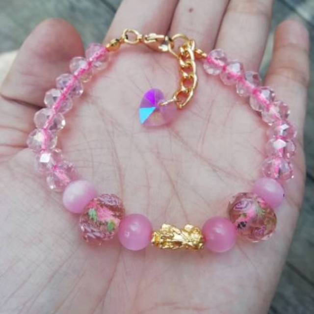 GELANG KRISTAL EMAS NAGA HONGKONG 24 KARAT
