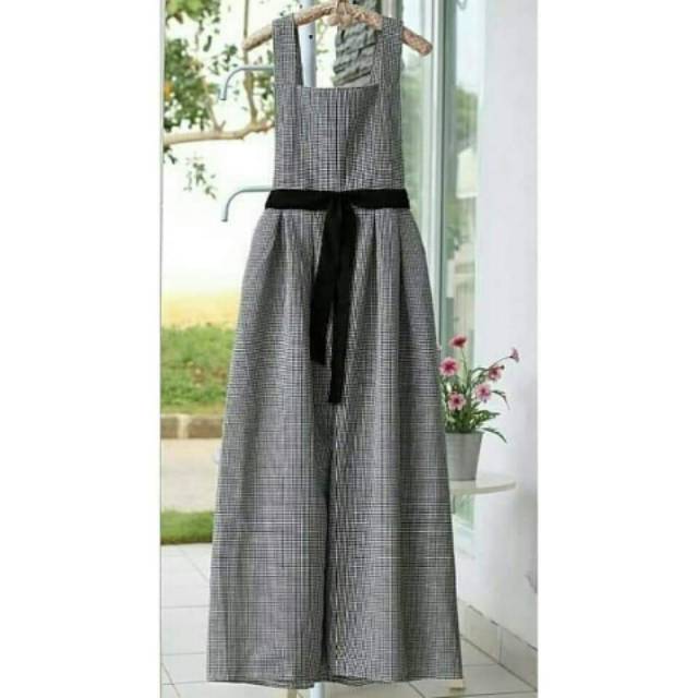 Overall wanita katun kotak jumbo Bigsize murah