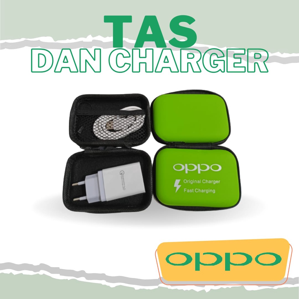 TAS / BAG penyimpanan + CHARGER merek OPPO  Fast Charqing