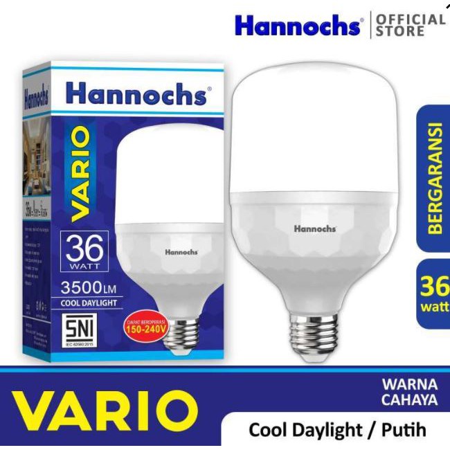 Hannochs Lampu LED VARIO 6/12/18/24/30/36/45/50 watt - cahaya Putih