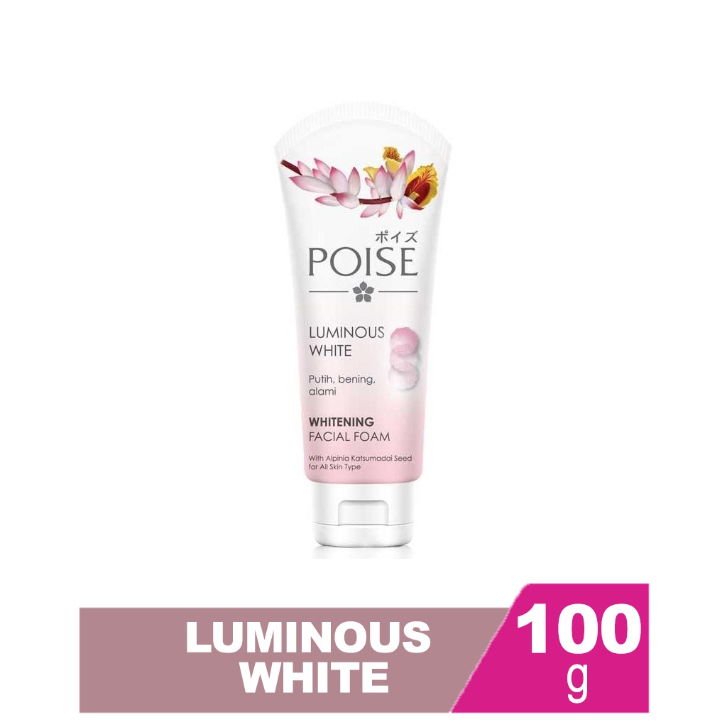 POISE Facial Foam | Luminous White | Clear Shine | Anti Acne Bacterial 50g 100g